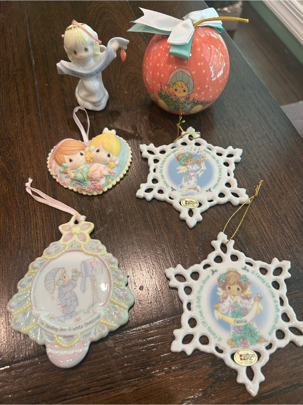 Precious Moments Christmas ornaments vintage